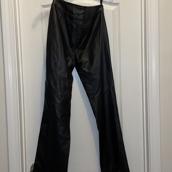 Ralph Ralph Lauren black leather pants size - 2 - Picture 2 of 4